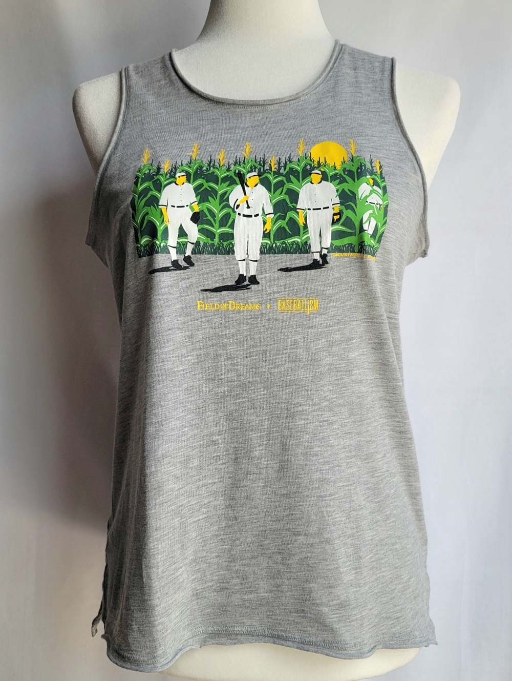 Baseballism Field of Dreams Gray Sleeveless Tank Top Women's Size Large